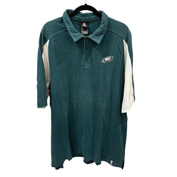 Vintage Reebok Philadelphia Eagles Men's 2XL Green Polo Shirt NFL Team Apparel‎ - Picture 1 of 6